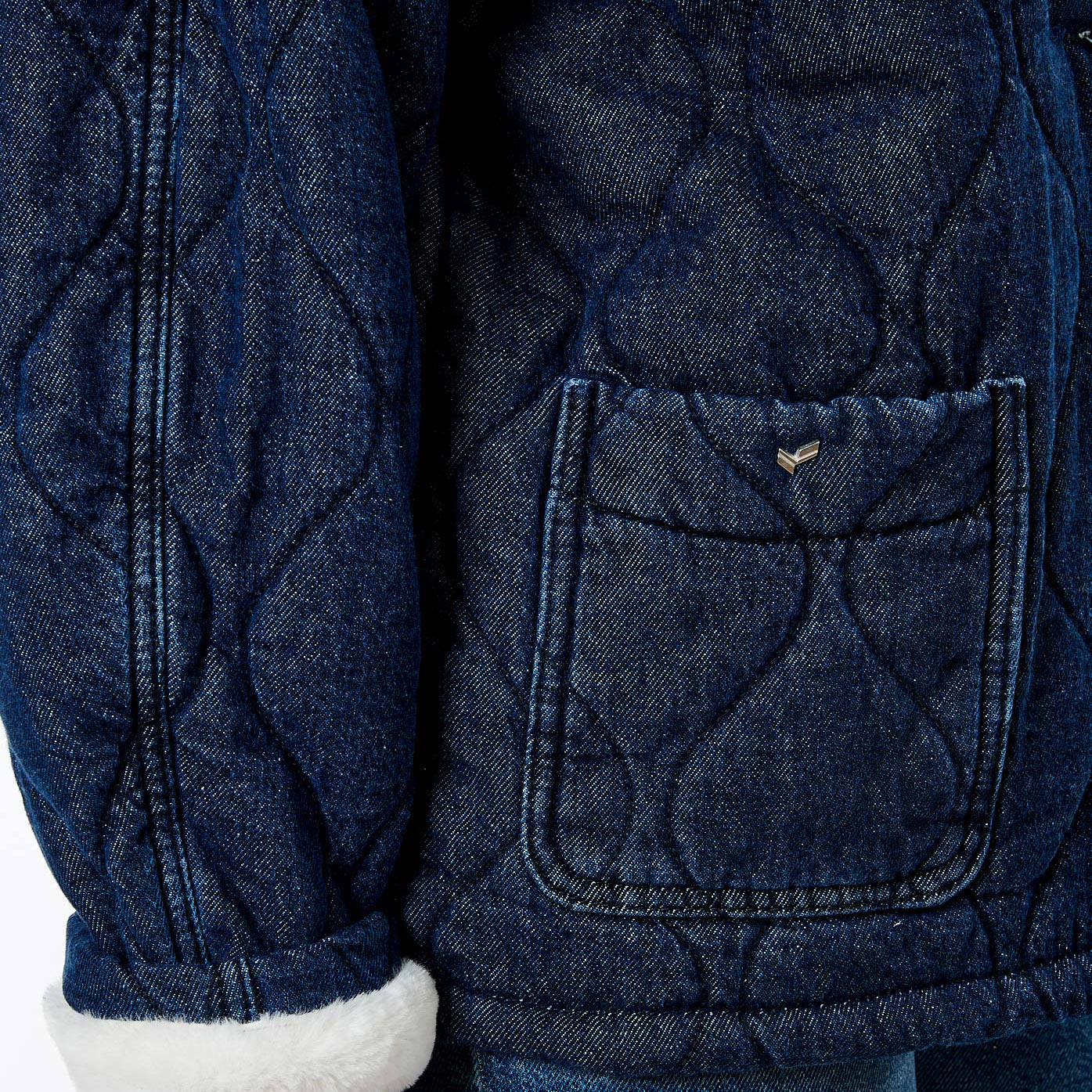 DAISY  Veste en jean fourrée femme