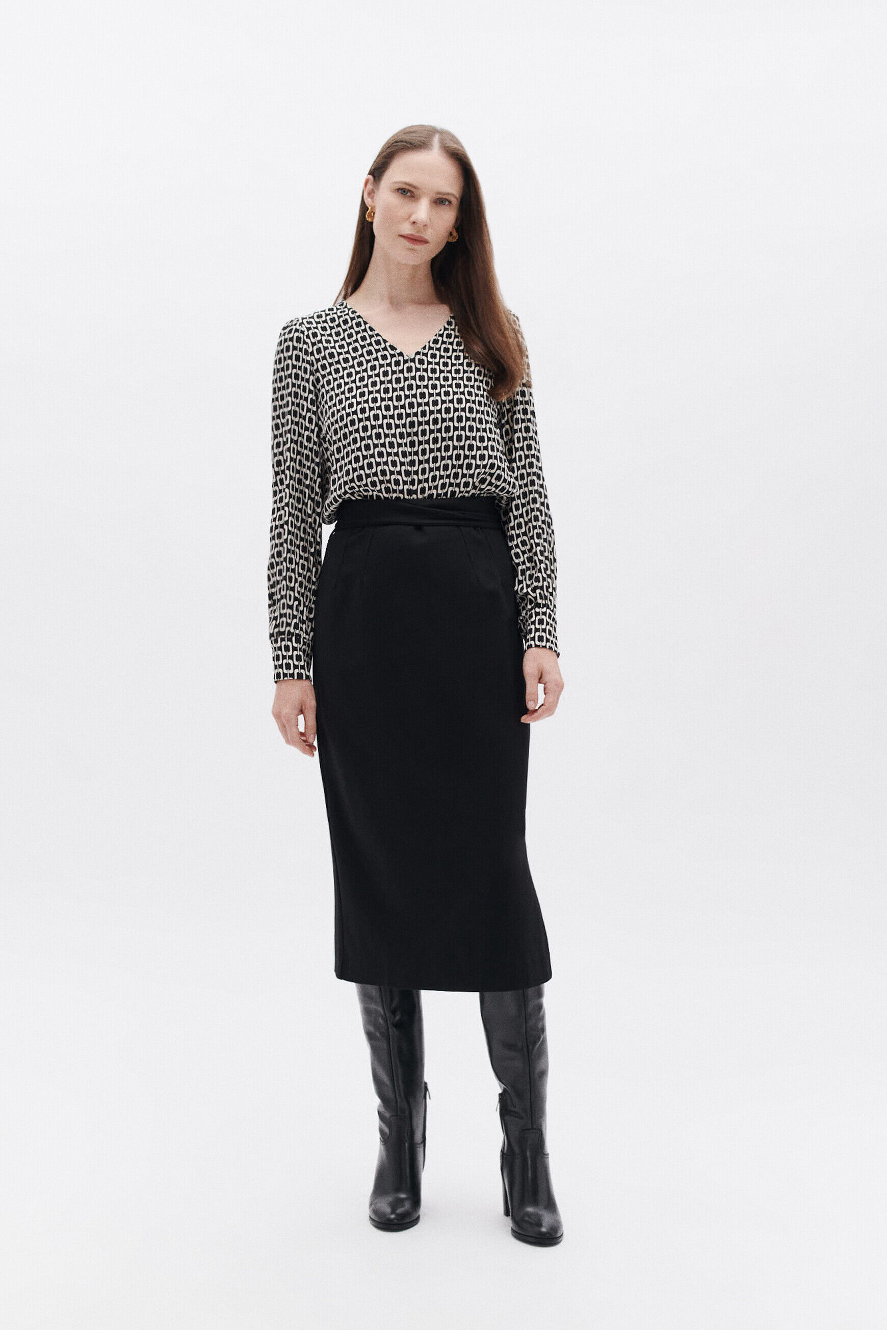 Blouse cara noir femme