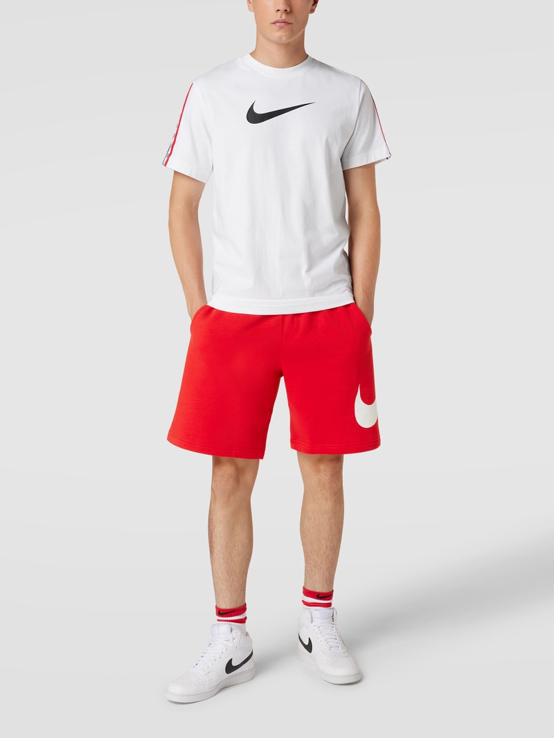 Sweatshorts mit Logo-Print Modell 'CLUB SHORT' in rot