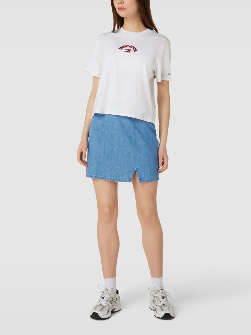 Jeansrock mit Label-Stitching Modell 'CHAMBRAY' in jeans