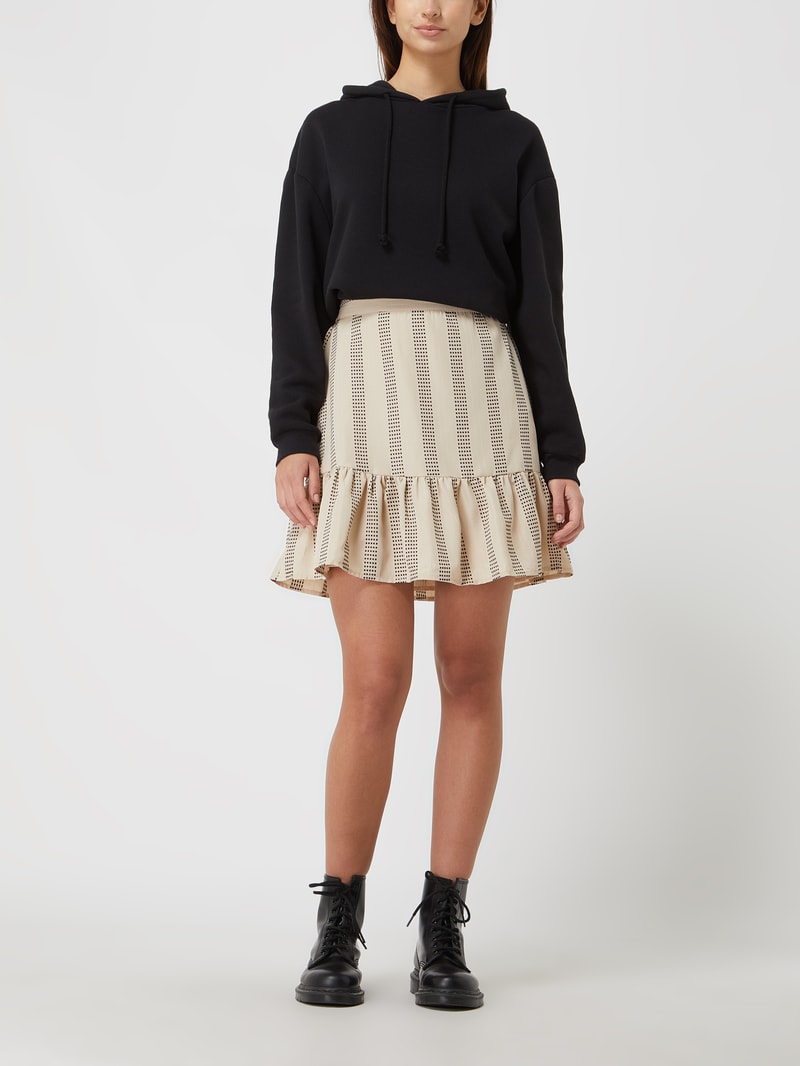 Minirock mit Allover-Muster Modell 'Etna' in beige