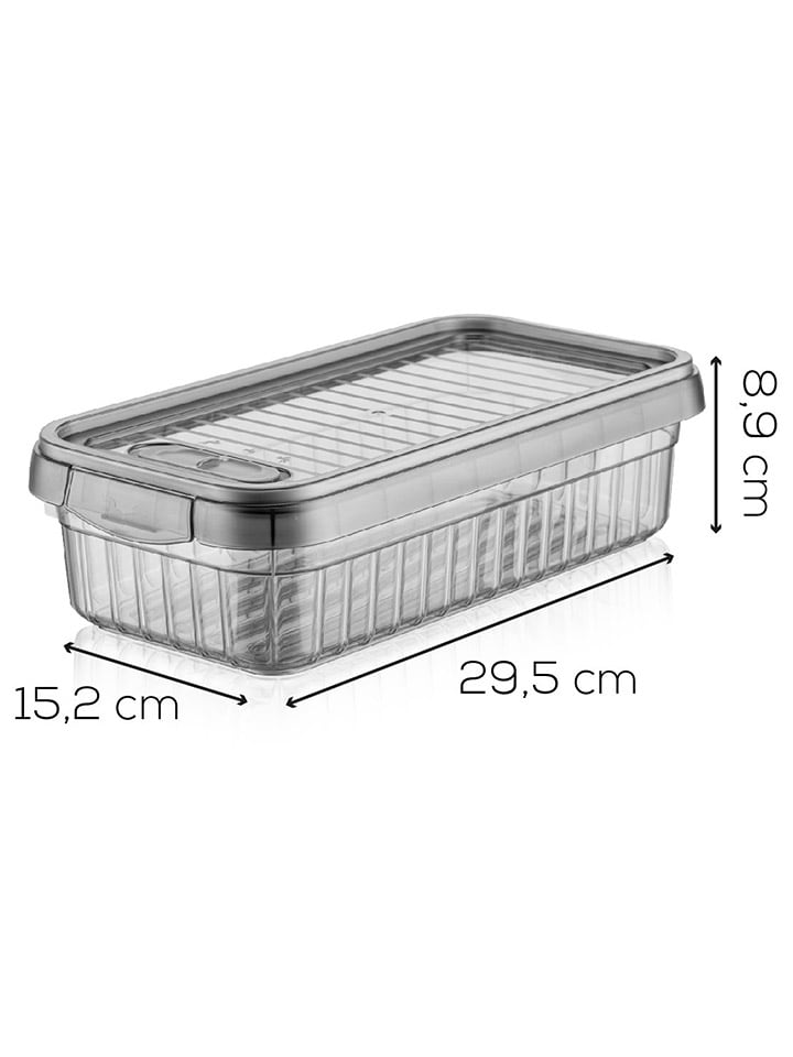 Violeta Home 2er-Set: Vorratsbehälter in Anthrazit - 2 l günstig kaufen onesize