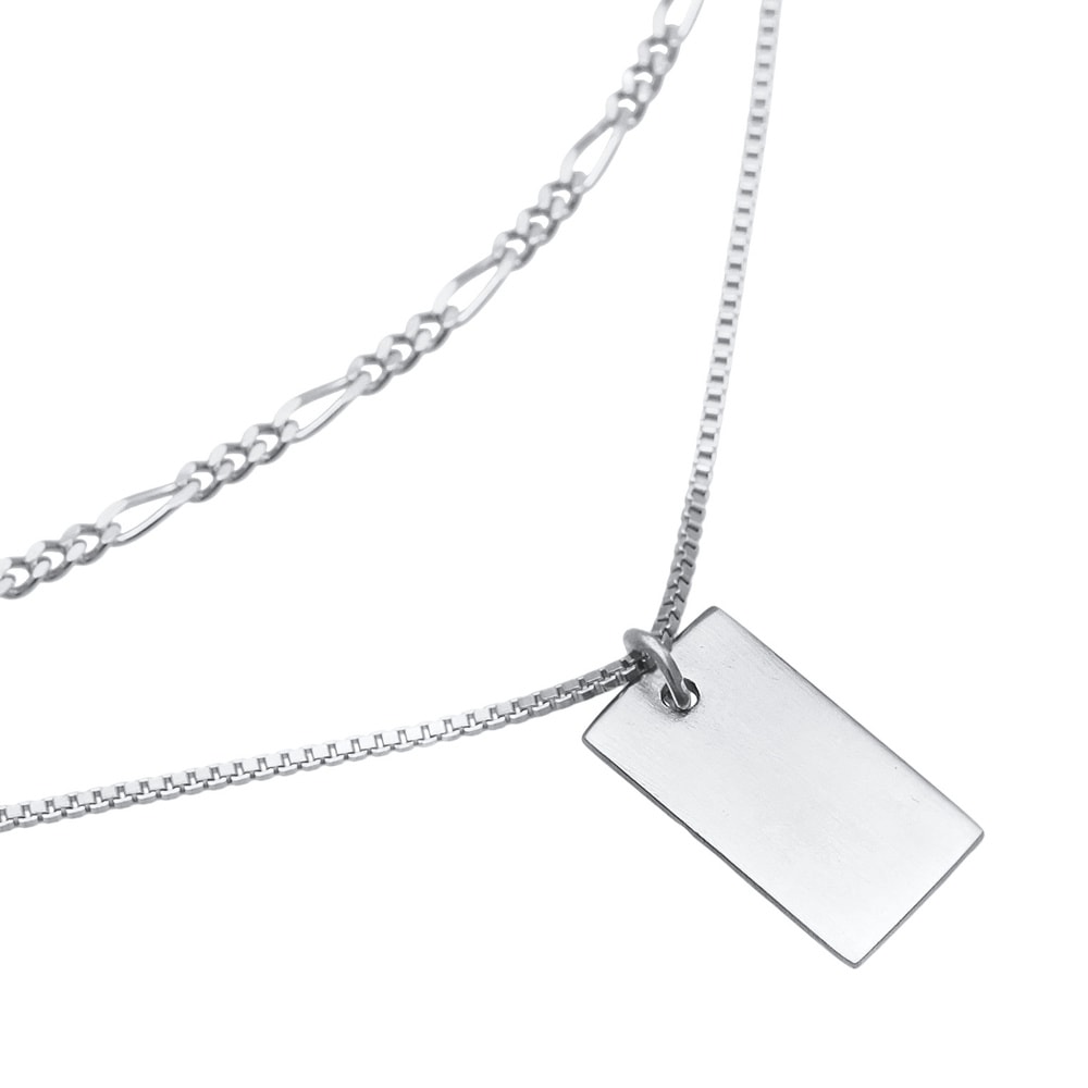 Elli Elli Collier Femmes couches plaquettes Figaro tendance boho en argent sterling 92 collier