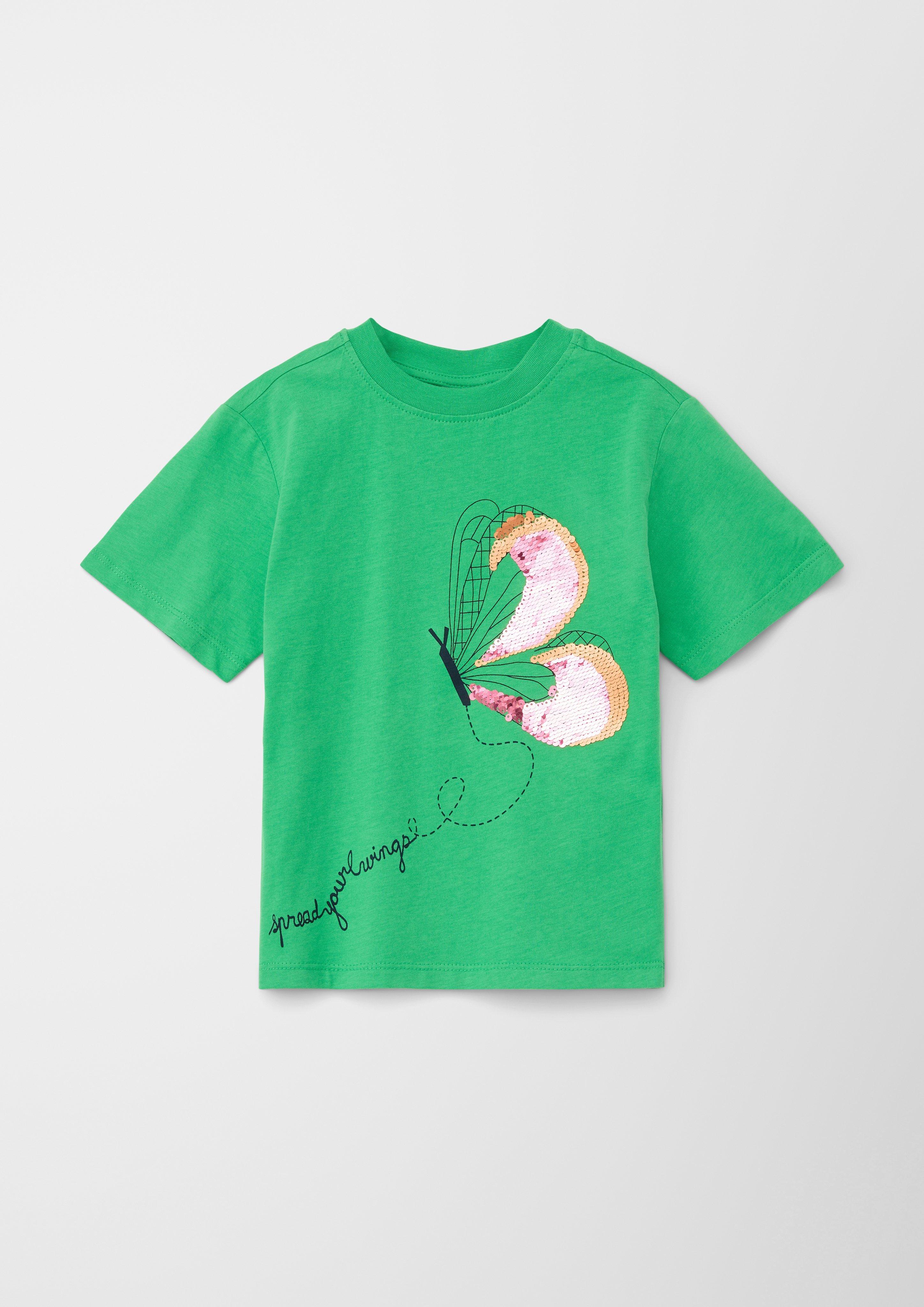 T-Shirt mit Wendepailletten  2130408-7590