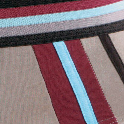 Slip fermé taille haute bandes contrastées