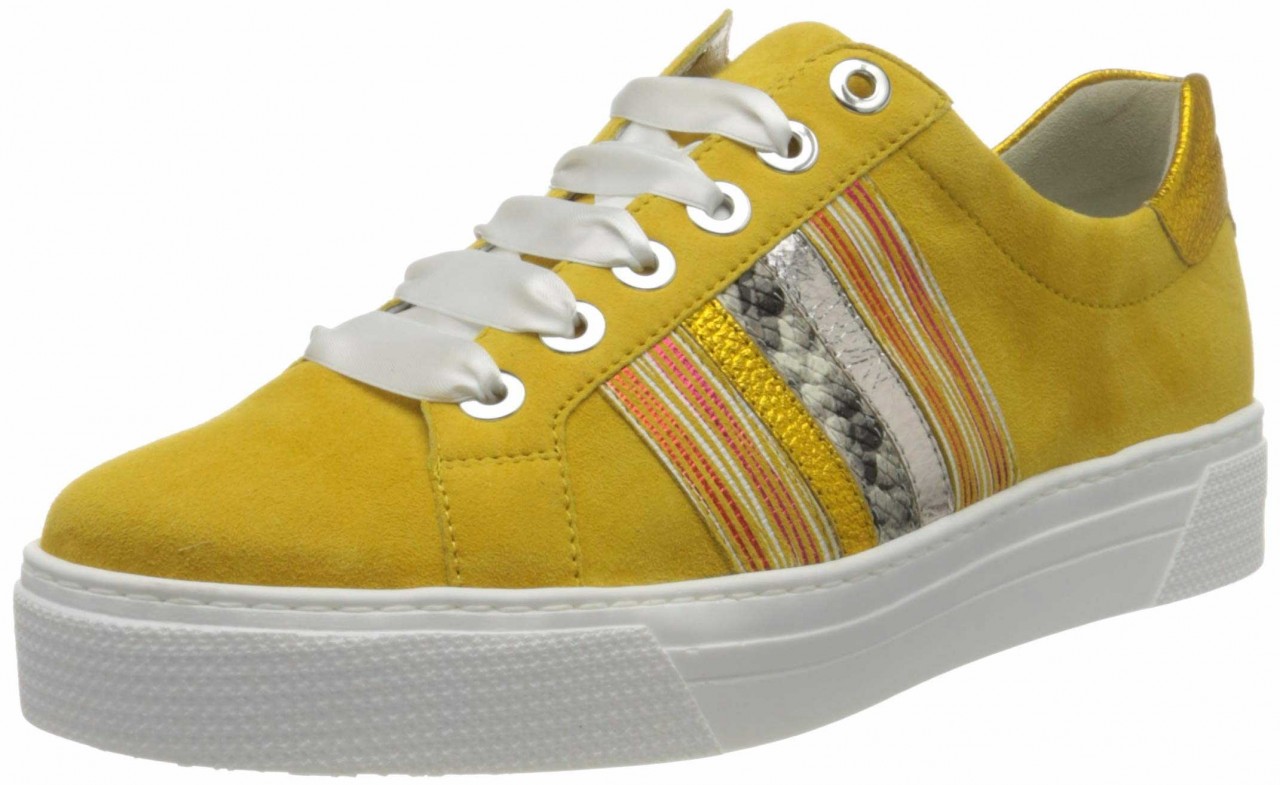 SEMLER Sneaker gelb SAMT-CHEV/KOMBI