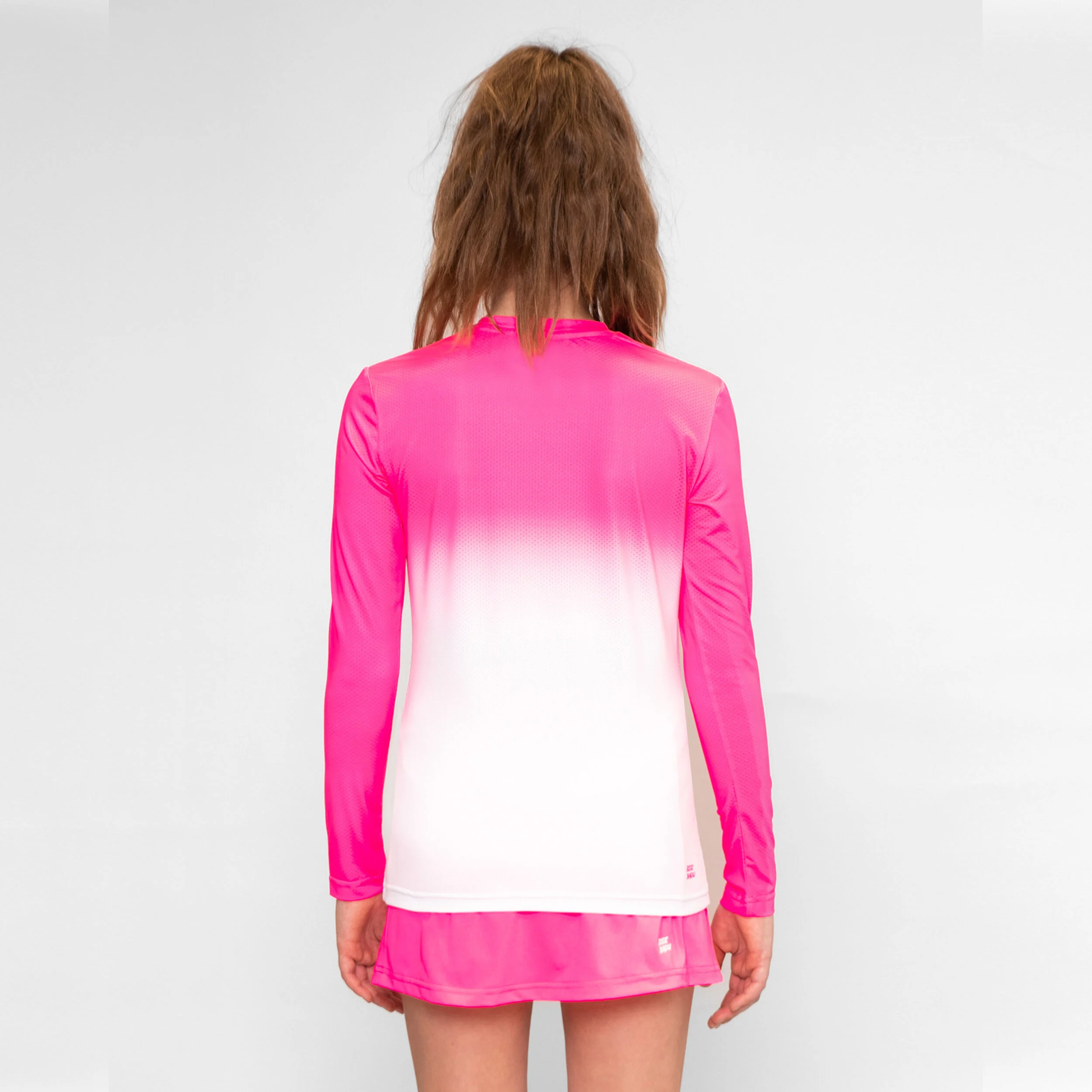 Crew Gradiant Longsleeve Mädchen - Pink, Weiß