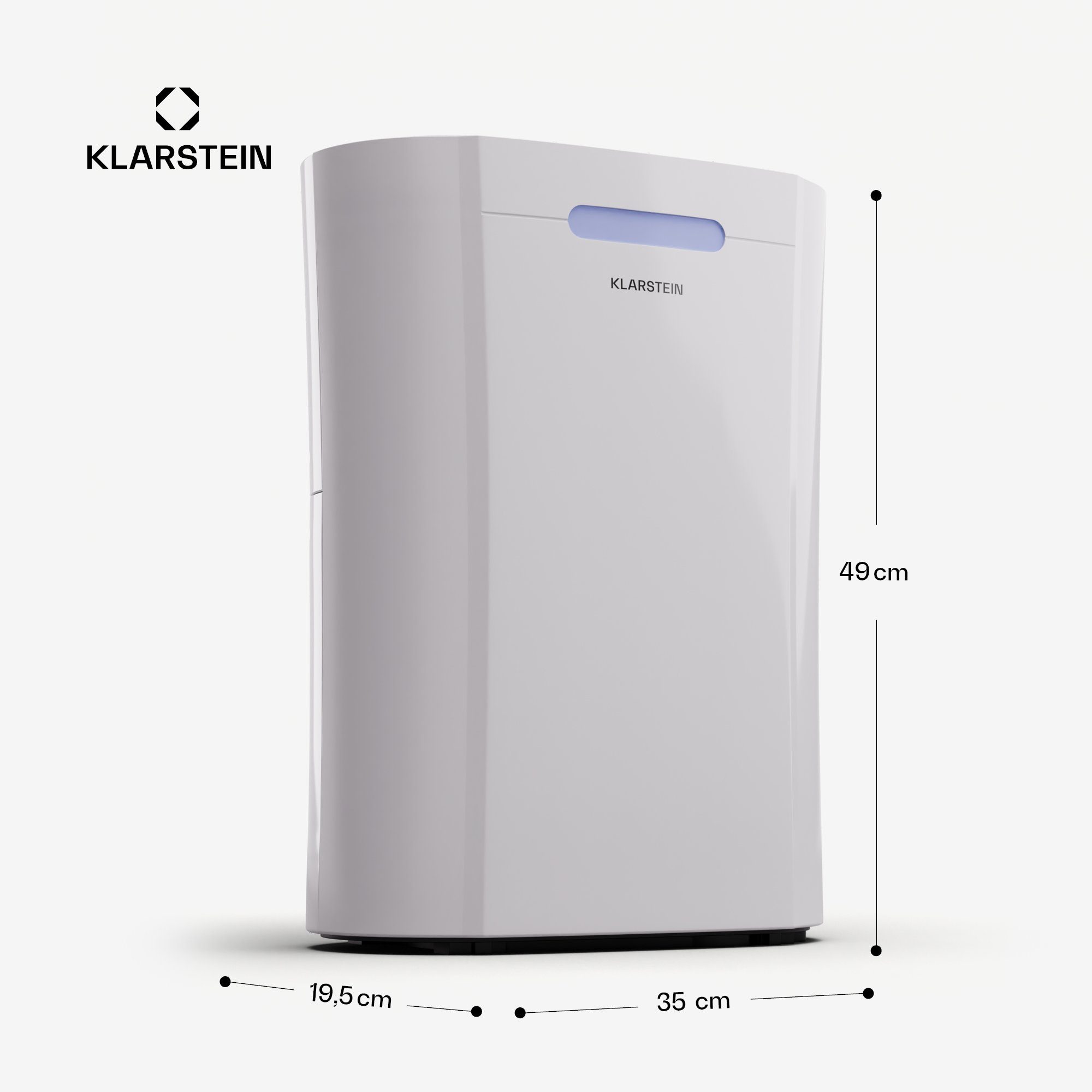Klarstein Luftentfeuchter AeroDry 10 Luftentfeuchter, elektrisch 165W 10l/d 2,5 L Wasser Tank