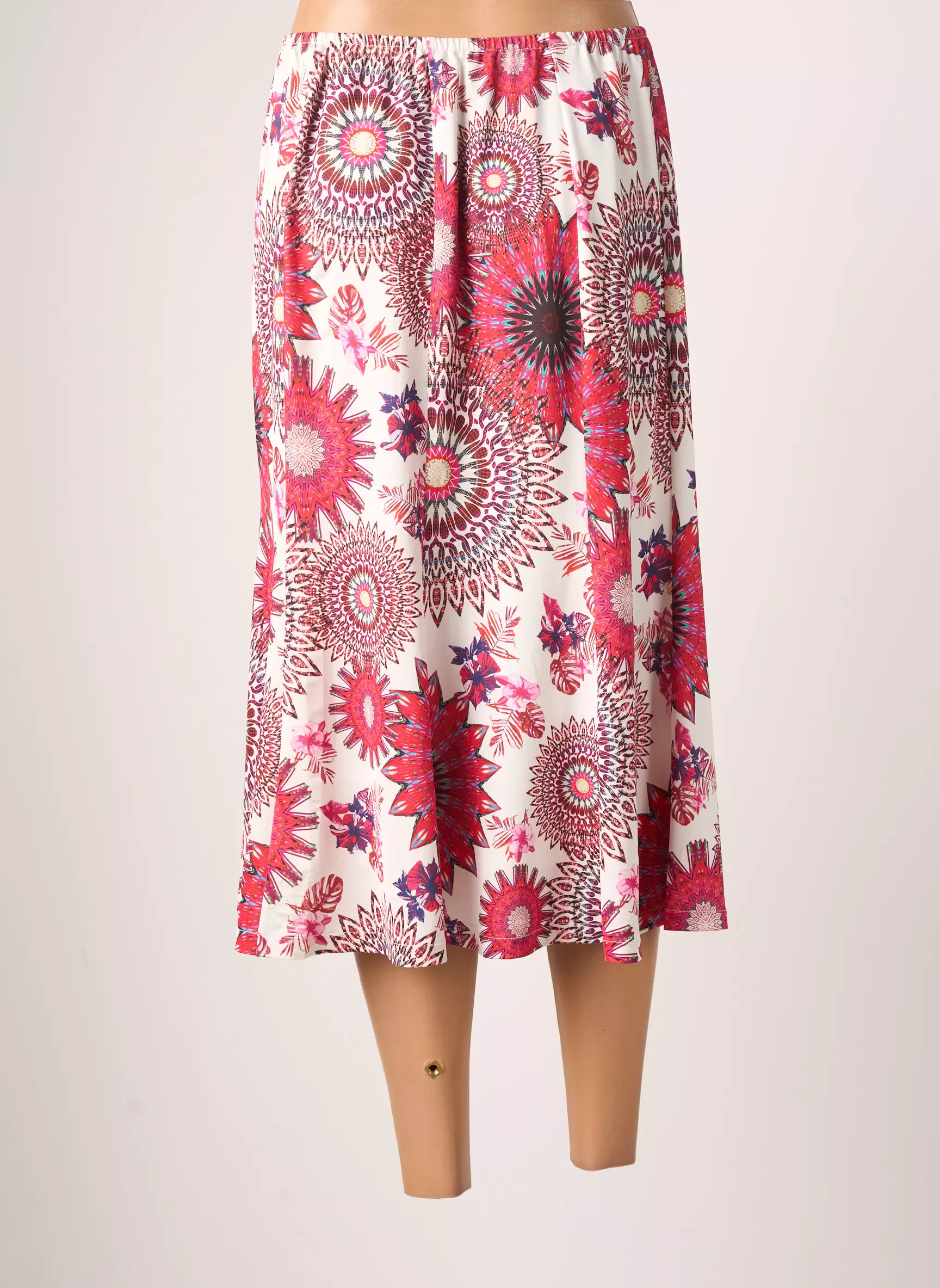 Jumfil Jupes Mi Longues Femme couleur rose