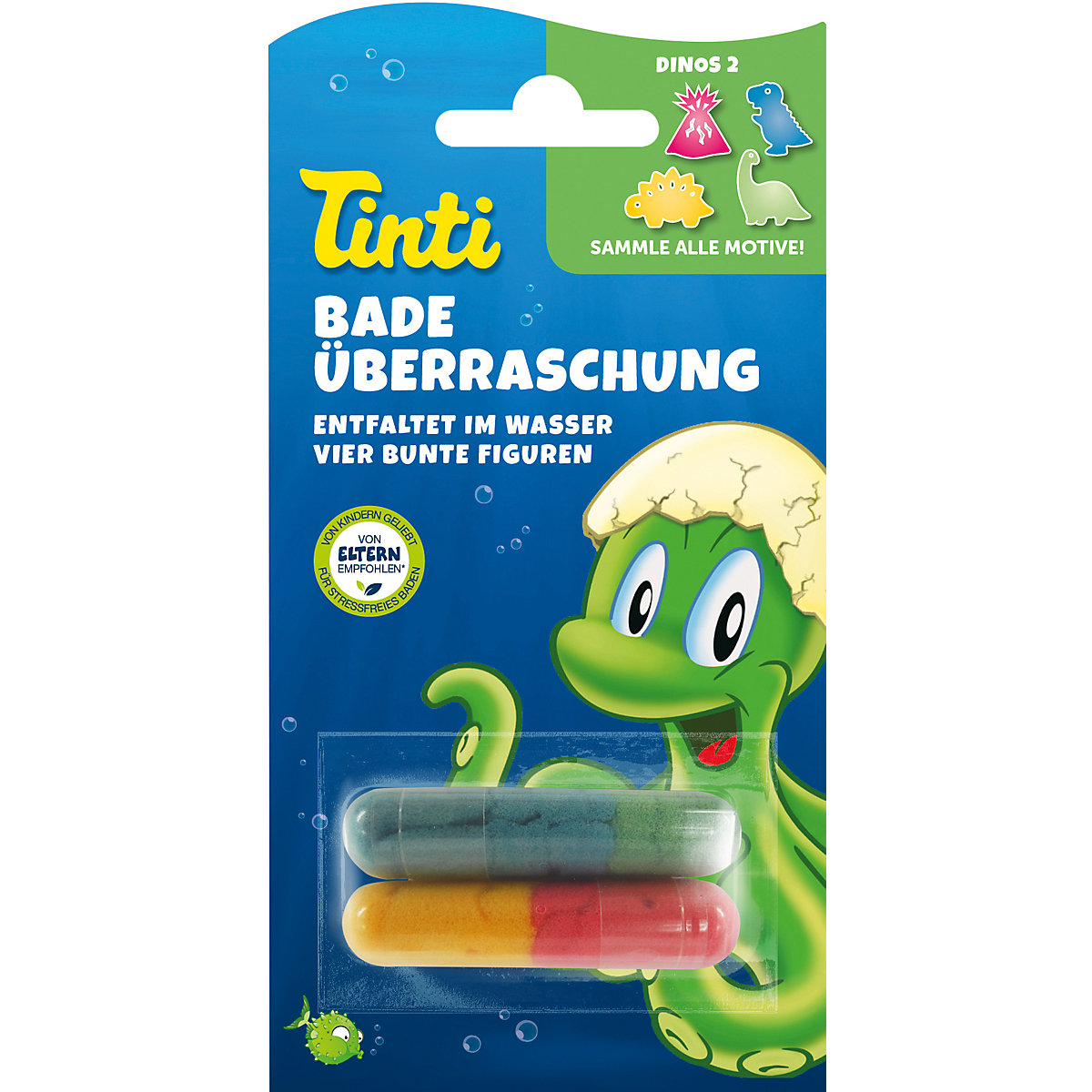 Badeüberraschung, 10er Pack, Badebohnen mit Schwammfiguren