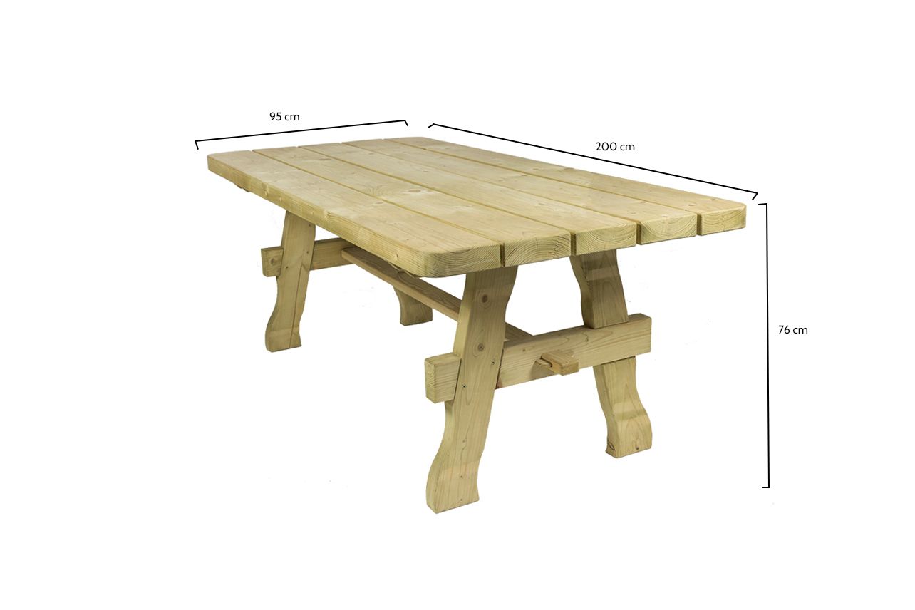 MaximaVida Provence 200 cm Gartentisch aus Holz