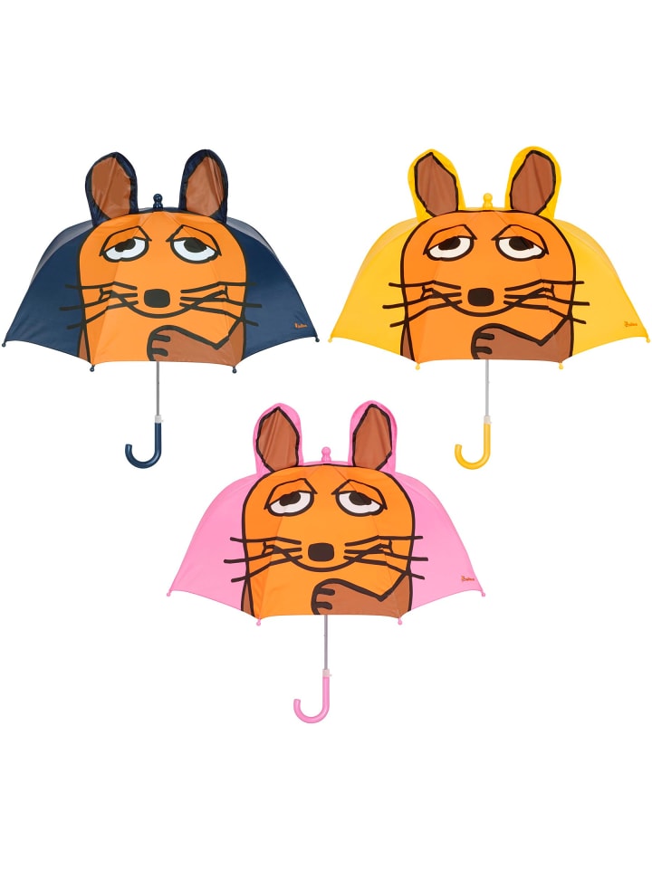 Playshoes 3D Regenschirm DIE MAUS in Gelb günstig kaufen onesize