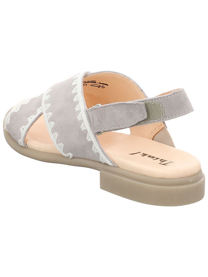 Think! Leder-Sandalen in Grau günstig kaufen