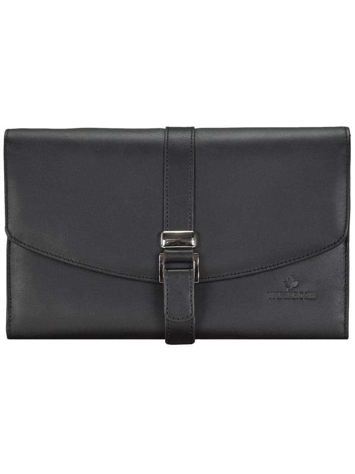 Windrose Nappa Schmuckrolle 23 cm Leder in schwarz günstig kaufen onesize