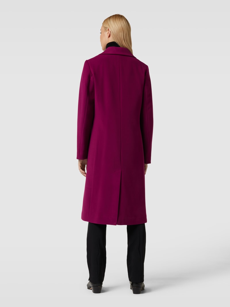 Mantel mit Reverskragen in aubergine