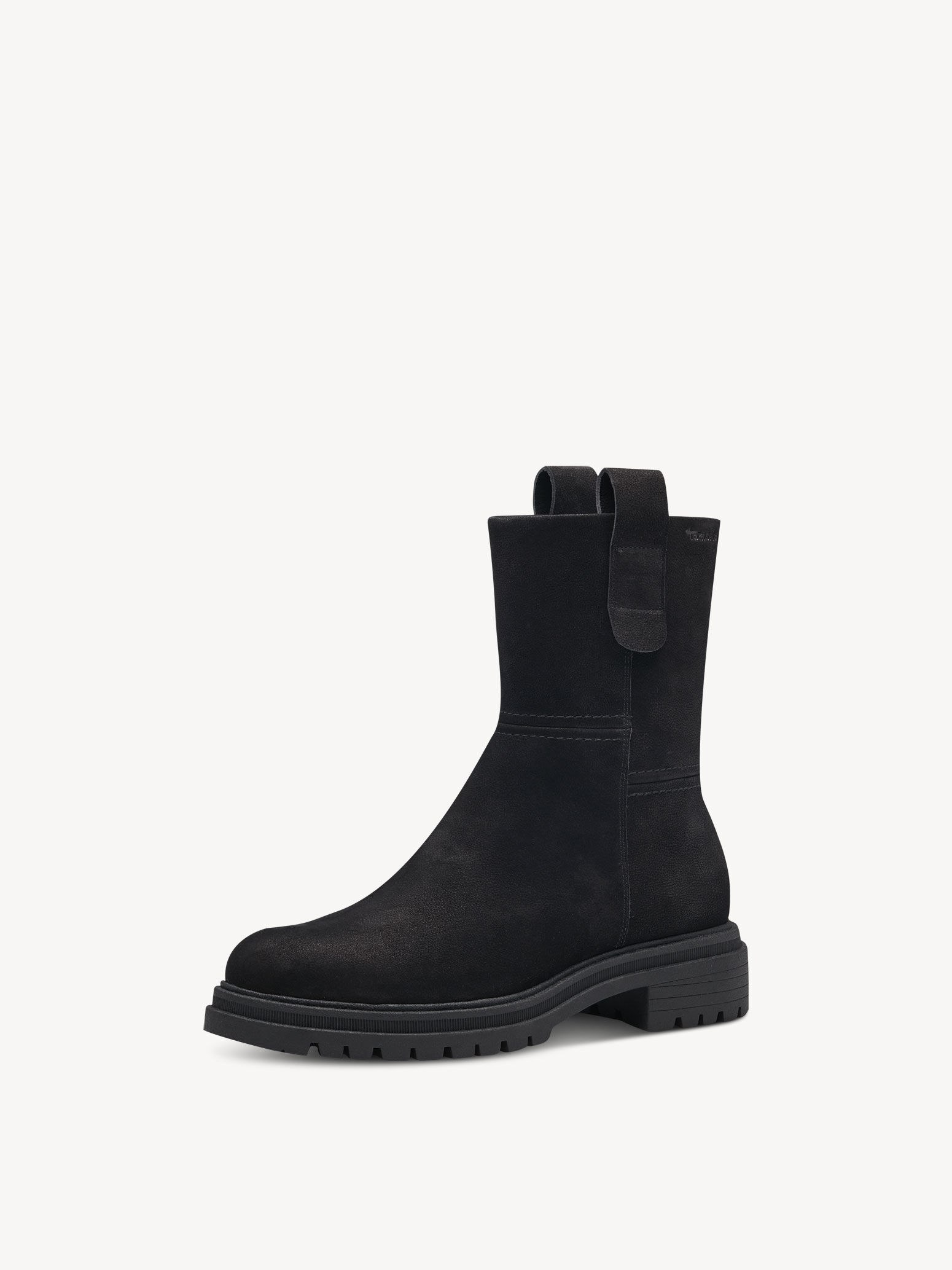 Bottine en cuir - noir doublure chaude