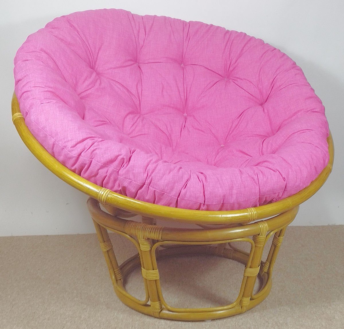 Rattani Rattanstuhl Rattan Papasan Papsensessel Rattansessel Fb. honig
