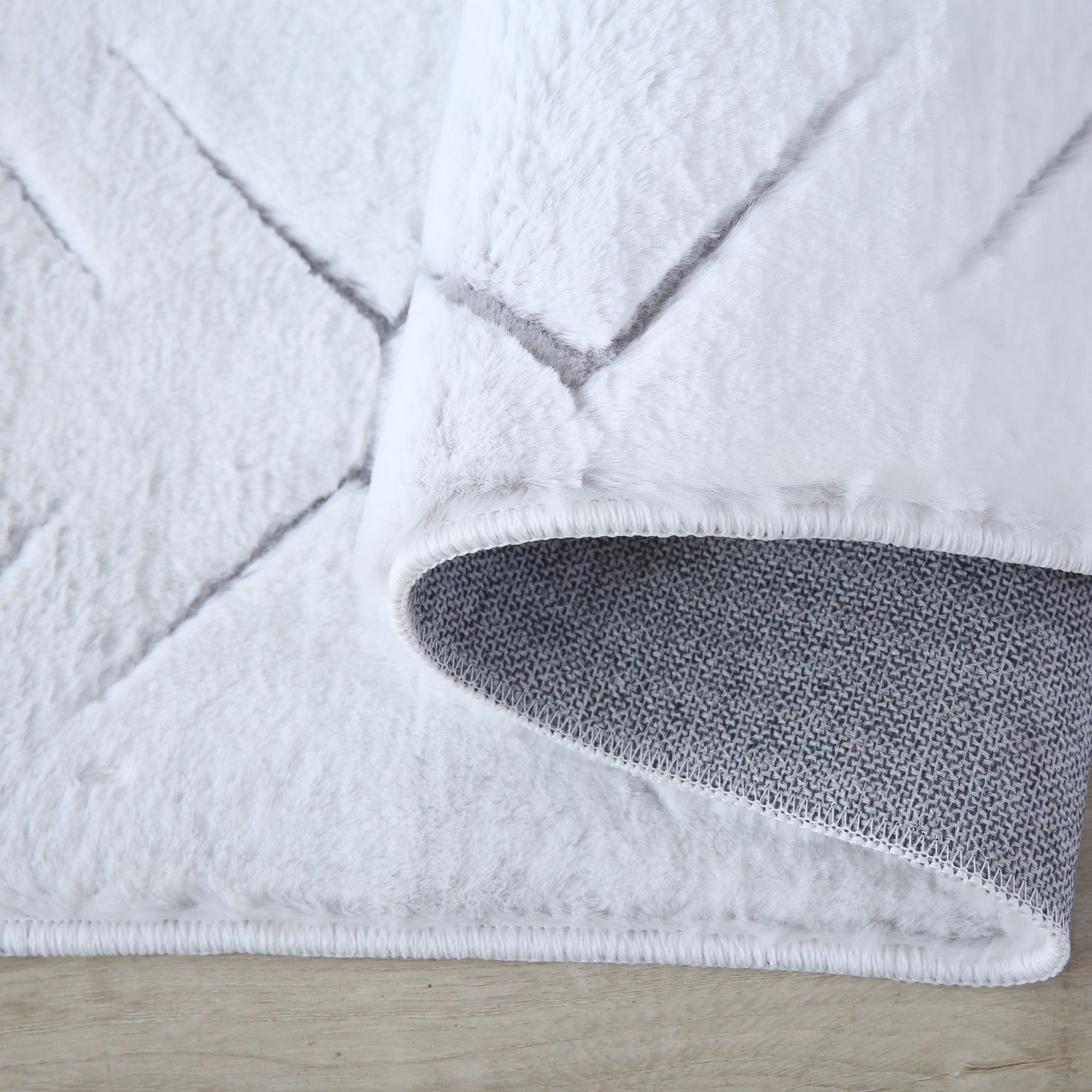 Fellteppich Skandinavisches Design, Carpetsale24, Läufer, Höhe: 15 mm, Teppich Wohnzimmer 3D Effekt Skandinavisches Design Felloptik