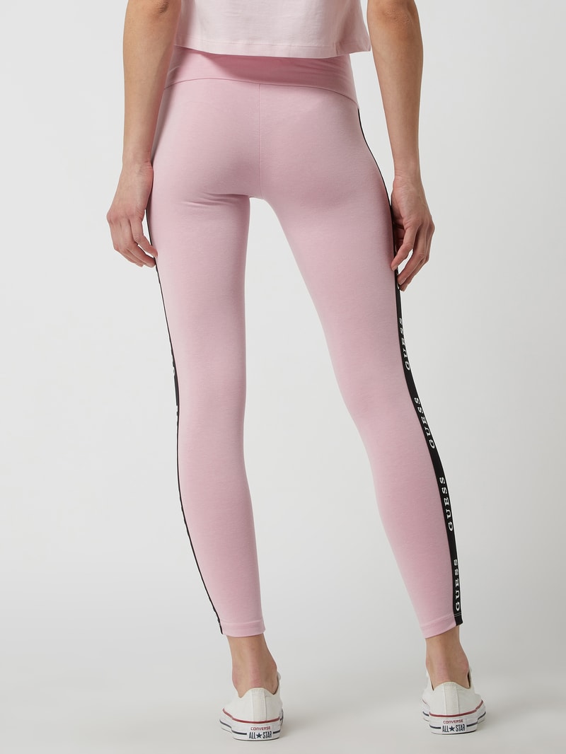 Leggings mit Logo-Streifen in rosa