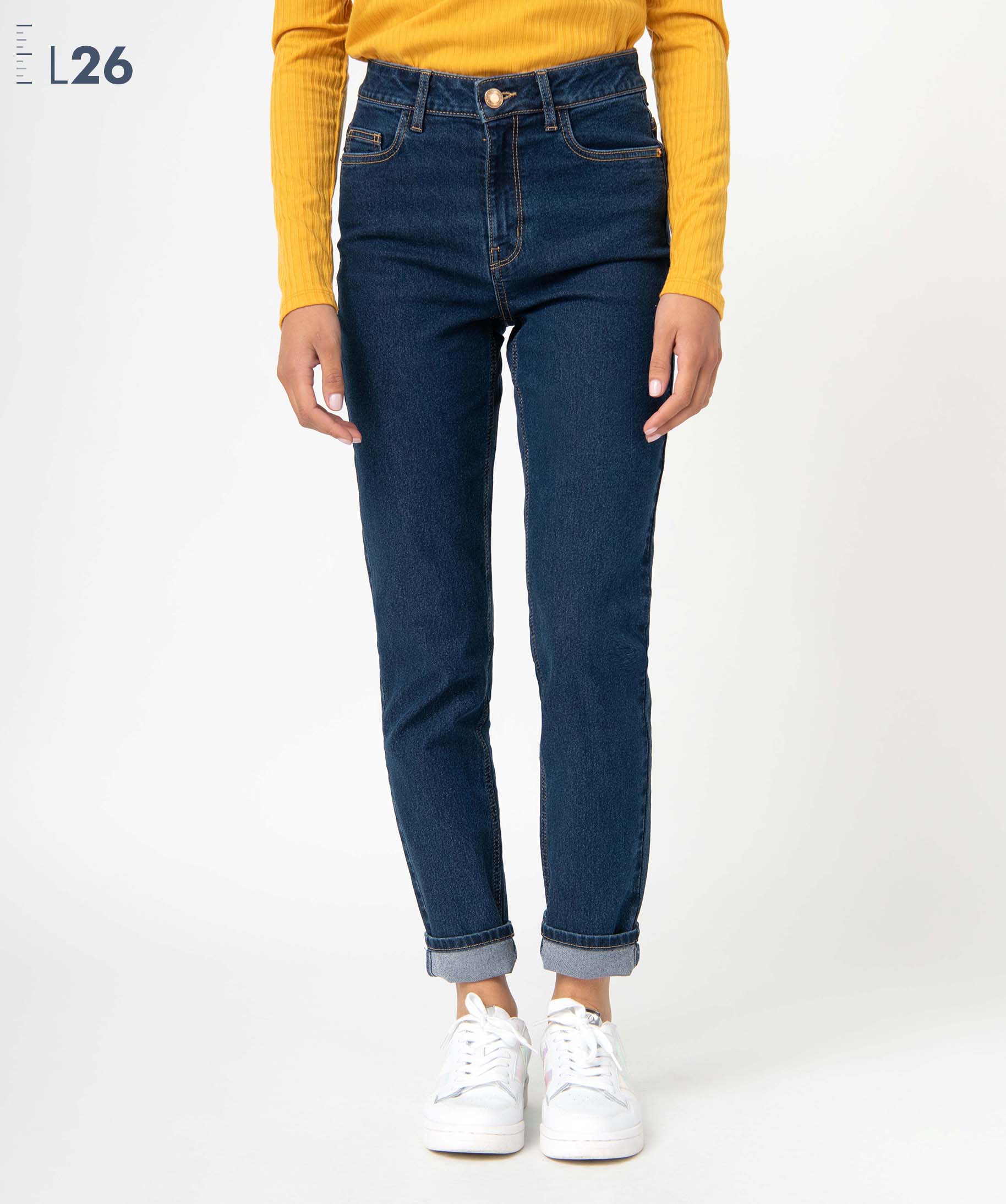 Jean femme coupe Slim taille haute – L26 brut | GEMO