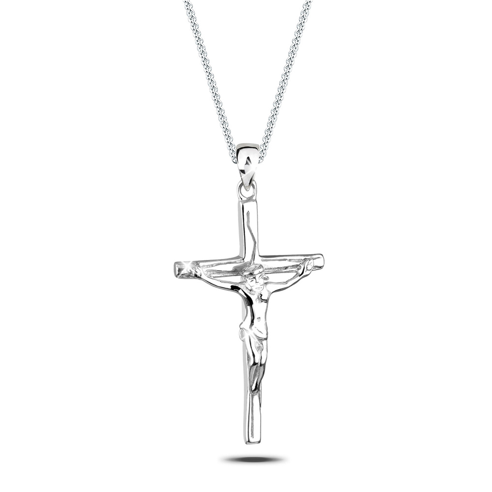 Elli Elli Collier Femmes Pendentif Croix Croyance Religion Classique en Argent Sterlin Bijoux