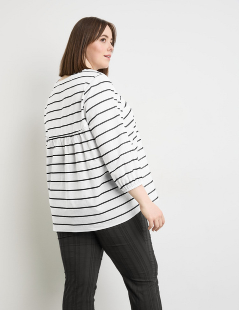 3/4 Arm Bluse aus Baumwoll-Voile
