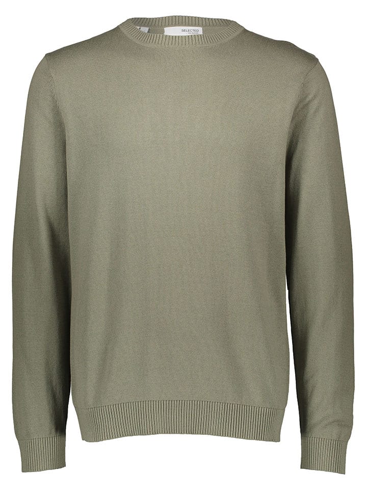 SELECTED HOMME Pullover in Khaki günstig kaufen