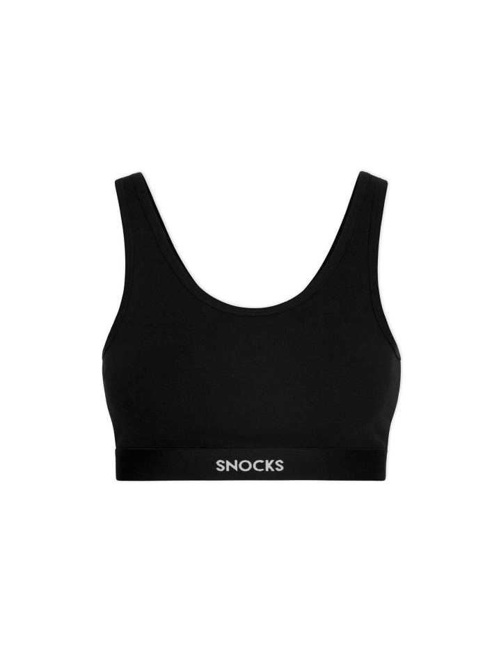SNOCKS Soft BH aus Bio-Baumwolle 1 Stück in Schwarz günstig kaufen