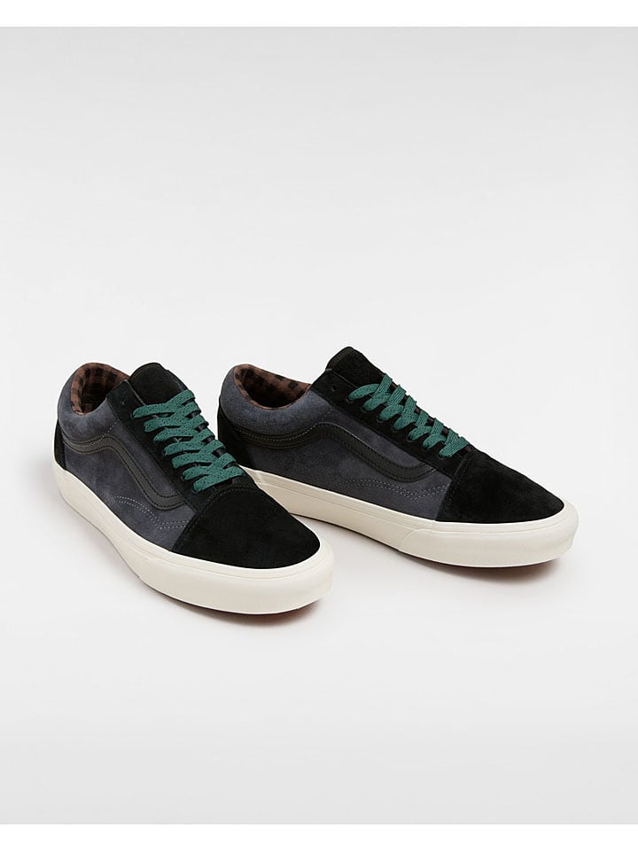 Vans Leder-Sneakers in Schwarz/ Dunkelblau günstig kaufen