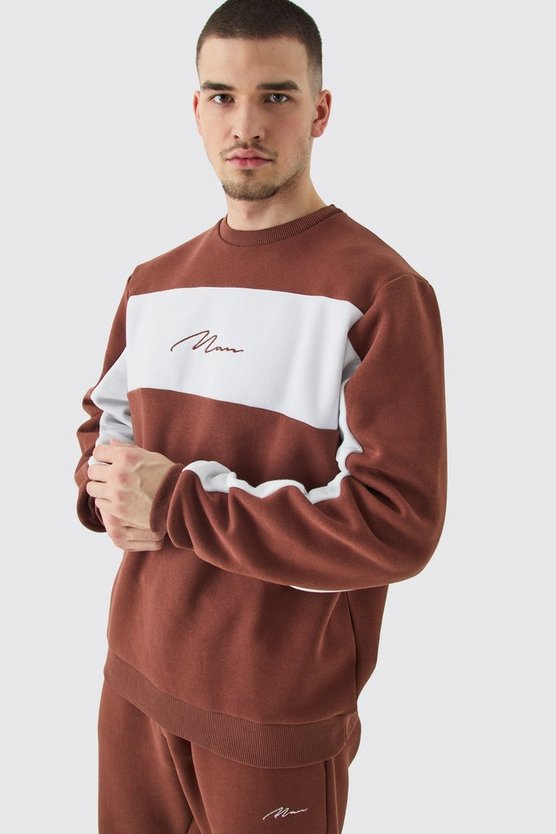 Tall Colorblock Man Sweatshirt-Trainingsanzug