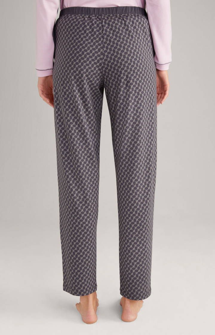 Loungewear Hose in Anthrazit gemustert
