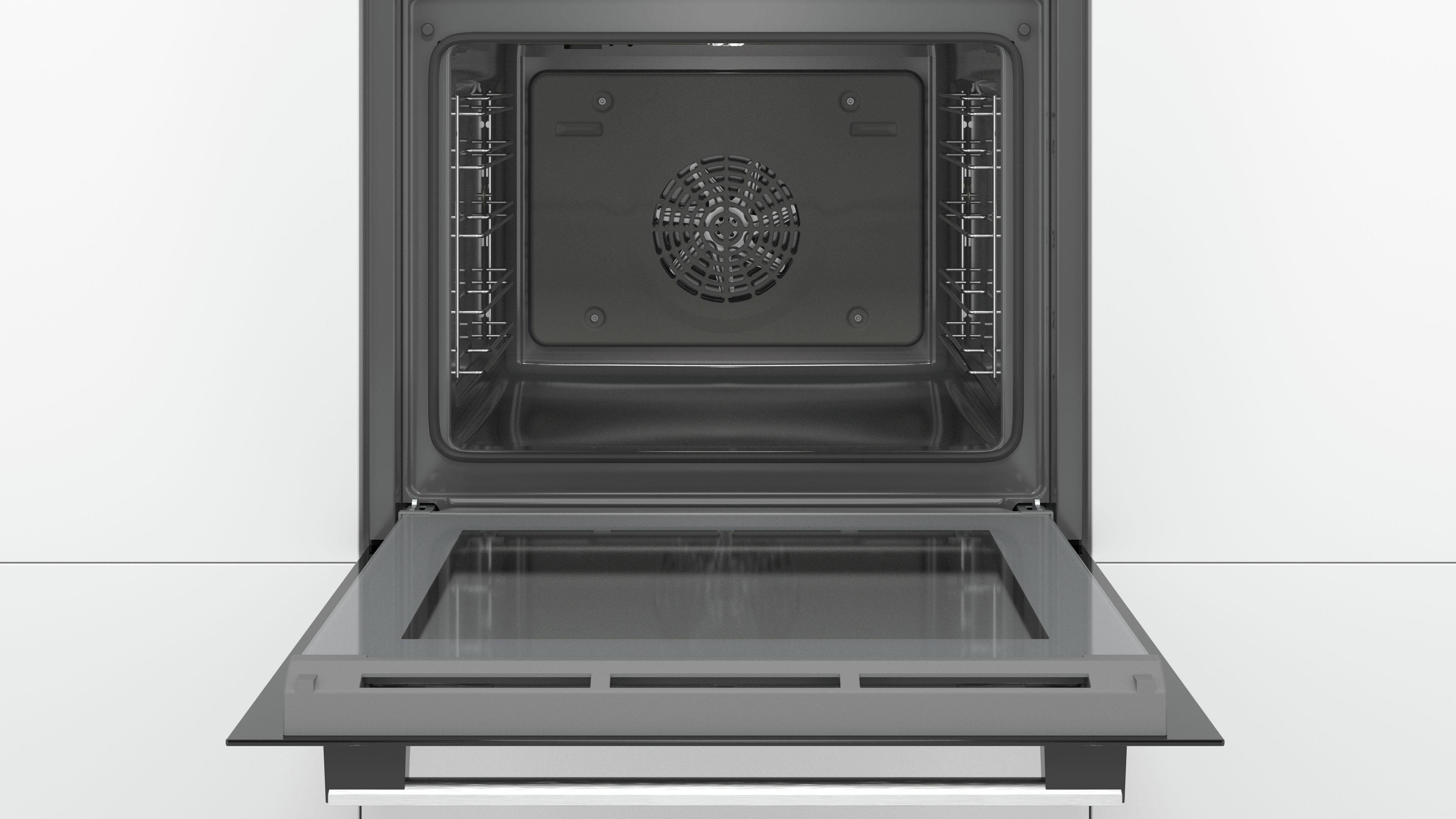BOSCH Einbaubackofen Serie 6 HBA537BS0, mit Teleskopauszug nachrüstbar, ecoClean Direct