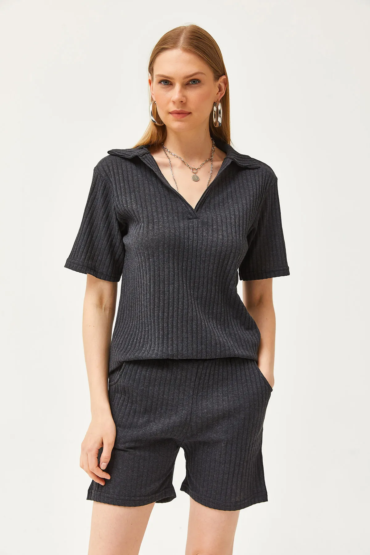 Olalook  Zweiteiler - Grau - Oversized