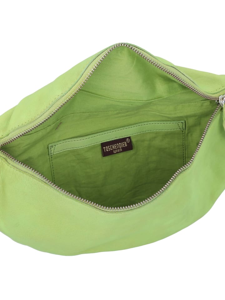 TASCHENDIEB Kohlmarkt 107 Gürteltasche Leder 36 cm in green lime günstig kaufen onesize