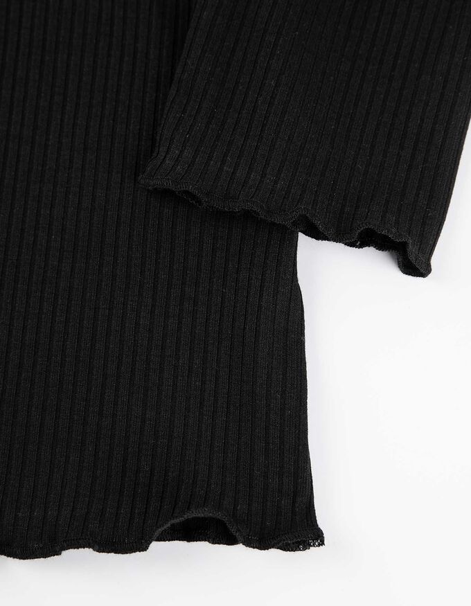 Langarmshirt - Rippenstruktur