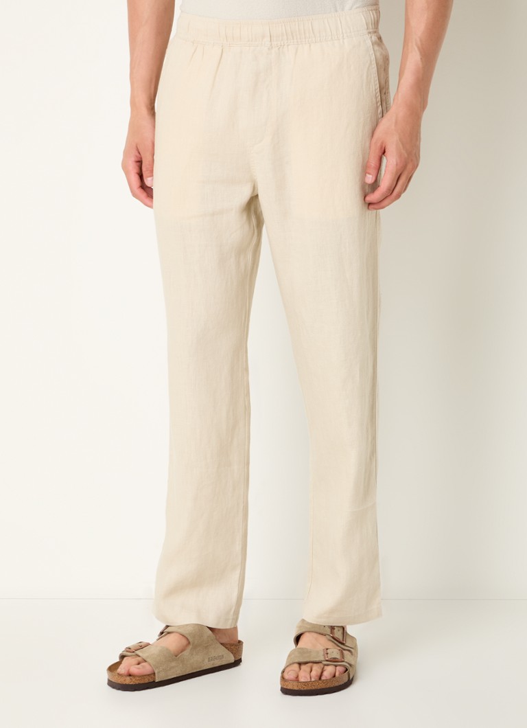 SAMSŘE SAMSŘE Pantaloni drepți din in Sajabari