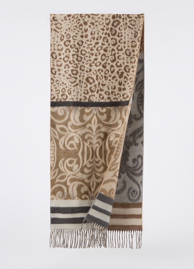 Fraas Cashmink scarf with print 200 x 44 cm