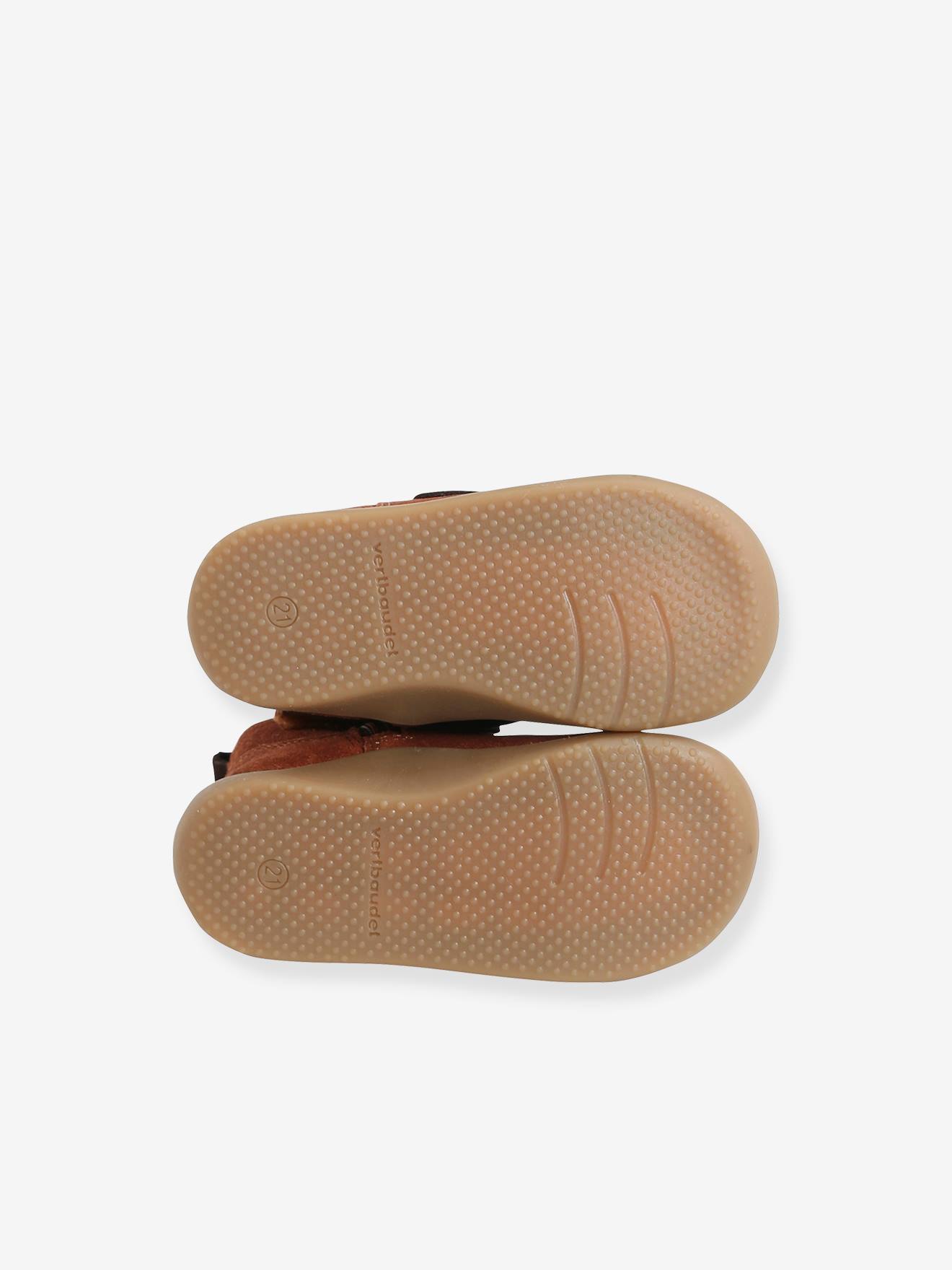 Boots cuir bébé garçon premiers pas marron