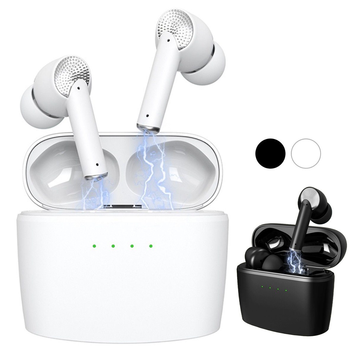 7Magic Wireless Earbuds IPX7 Ohrhörer Deep Bass wireless In-Ear-Kopfhörer (Sprachsteuerung, True Wireless, Siri, Voice Assistant, Bluetooth, ANC+ENC Rauschunterdrückung, Bluetooth 5.3)