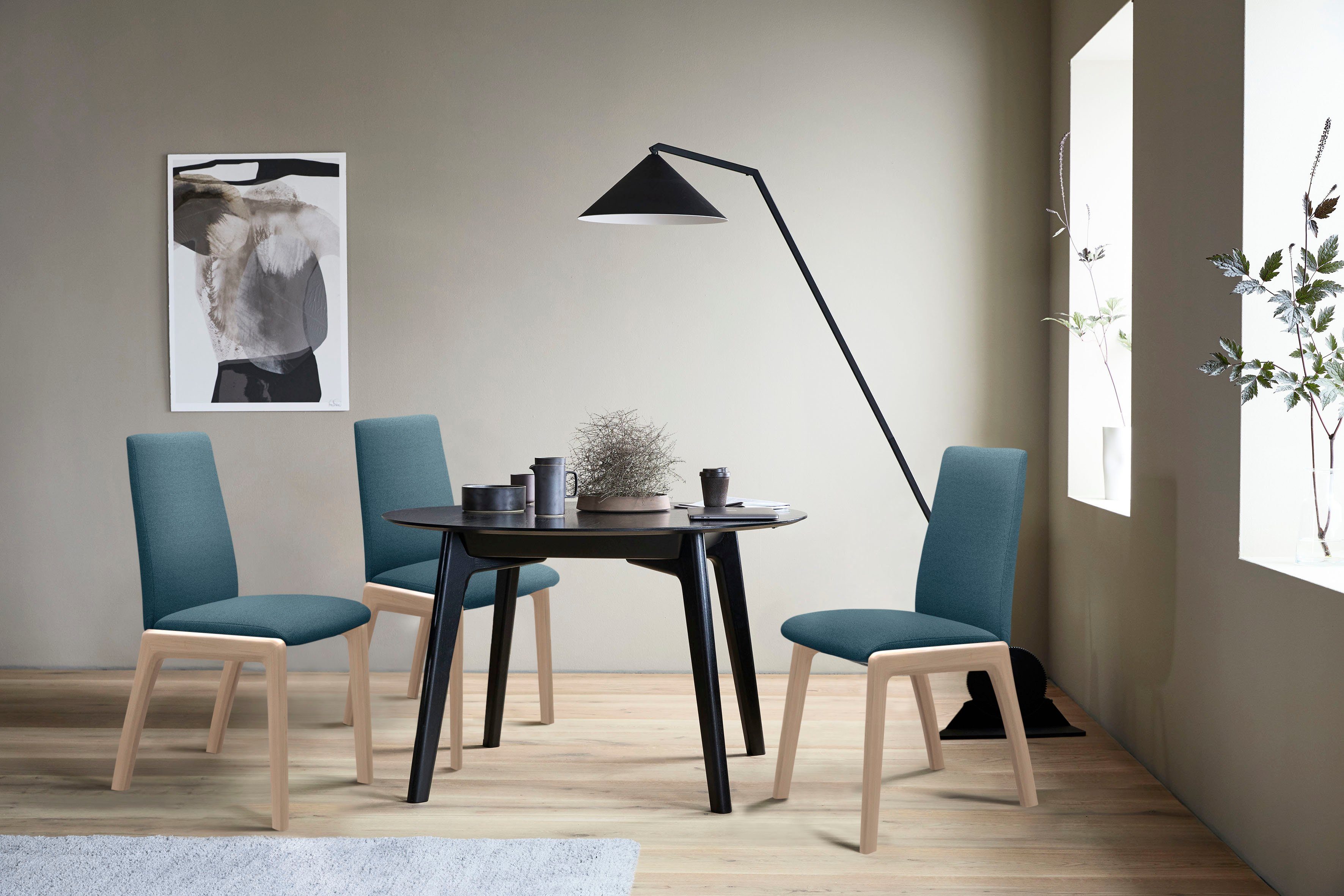 Stressless® Polsterstuhl Laurel, Low Back, Größe M, mit abgerundeten Beinen in Eiche natur