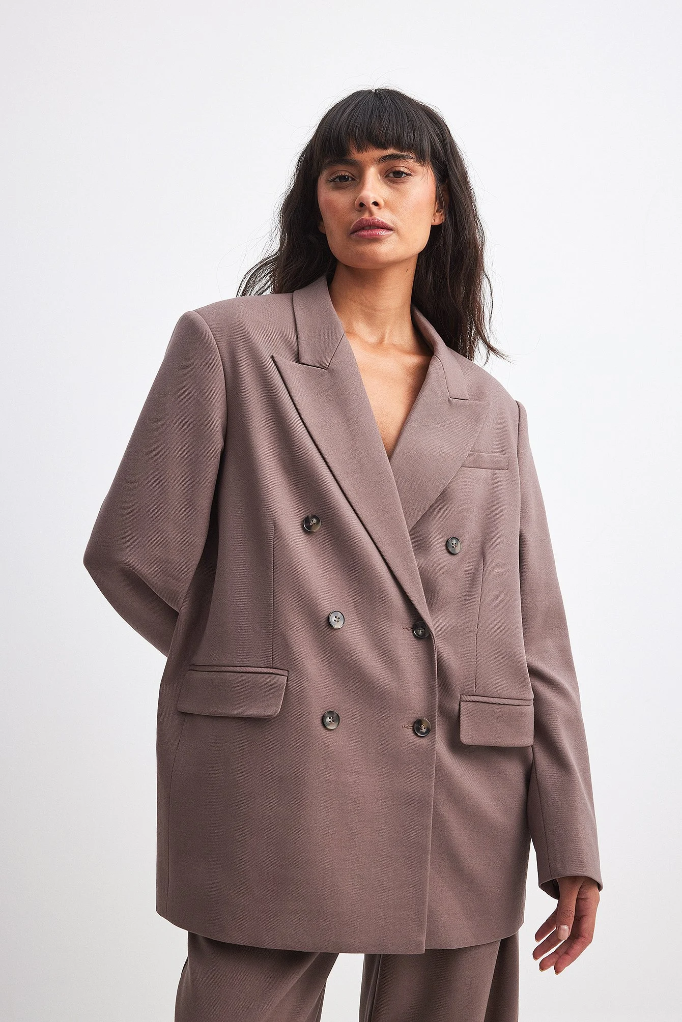 Zweireihiger Oversize-Maxi-Blazer
