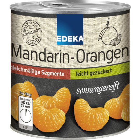 EDEKA Mandarin-Orangen leicht gezuckert 312G