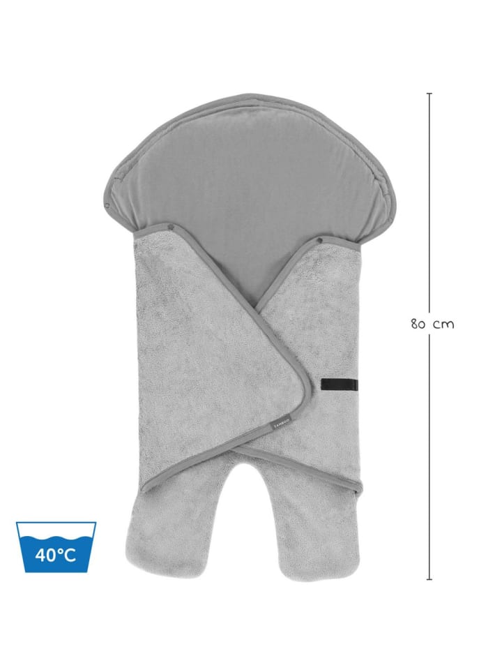 Zamboo Einschlagdecke mit Füßen für Babyschale und Kindersitz in grau günstig kaufen onesize