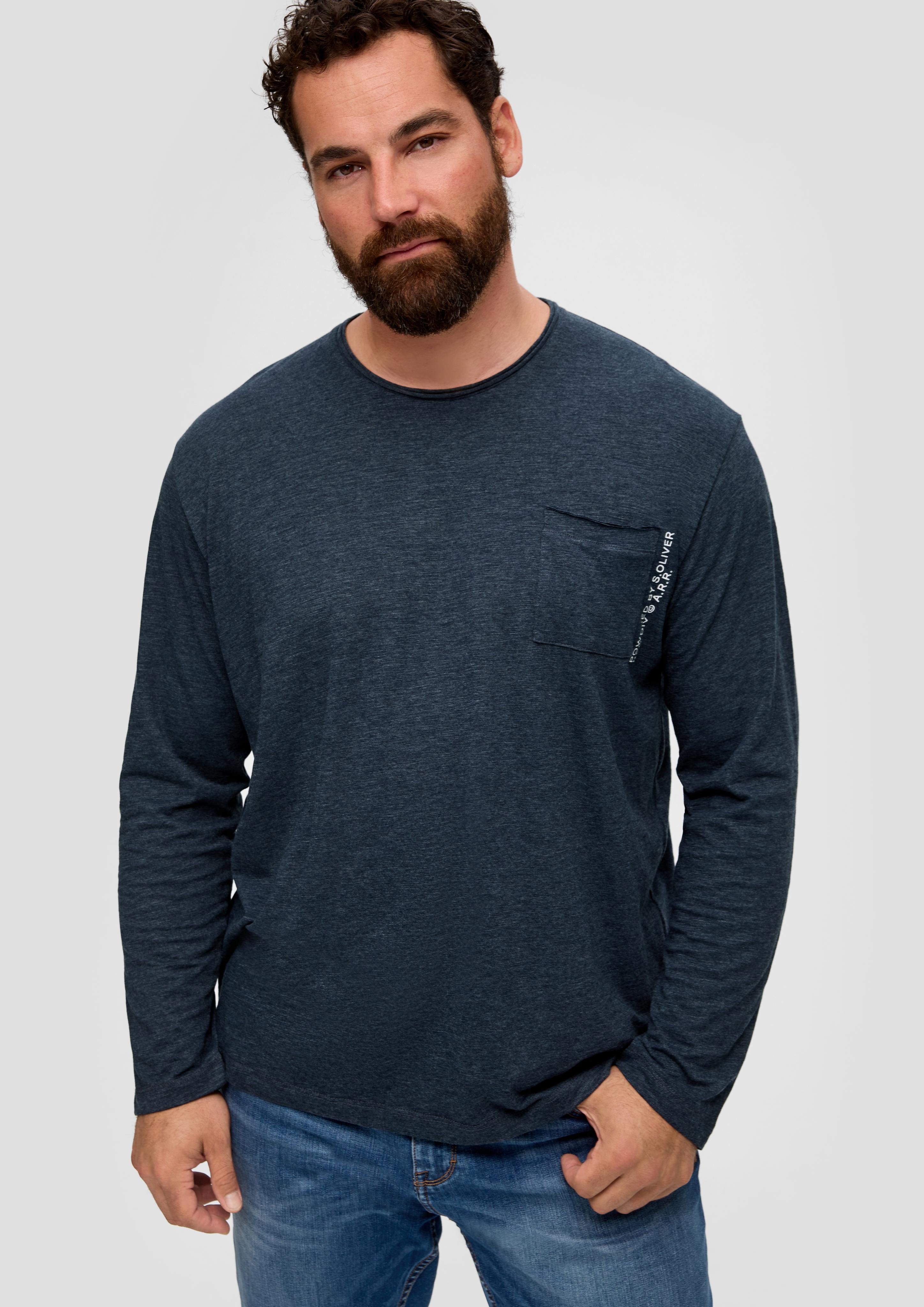Longsleeve mit aufgesetzter Brusttasche  2146833-59W1