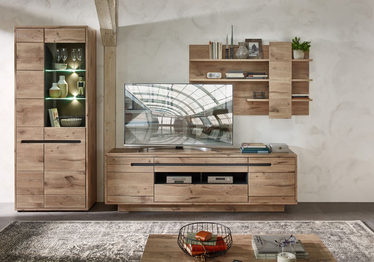 Wohnwand Bellano Oak Nature