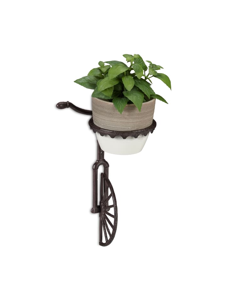 relaxdays Blumenhalter in Dunkelbraun Ø 13 cm günstig kaufen onesize