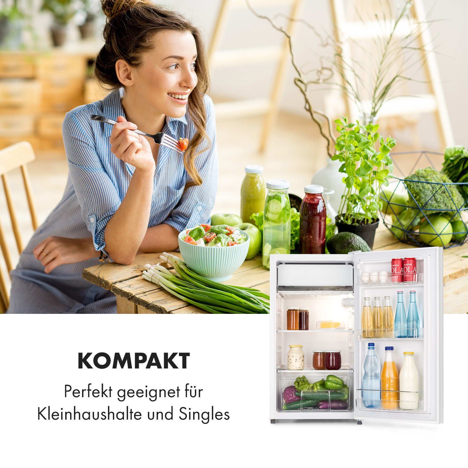 Klarstein Getränkekühlschrank HEA14-Frost Kü. weis 10033174, 84 cm hoch, 45 cm breit
