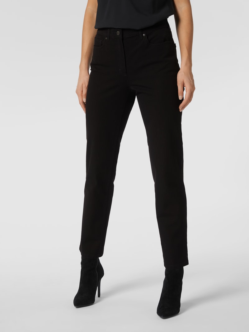Coloured Comfort Fit Jeans Modell 'Greta' in schwarz