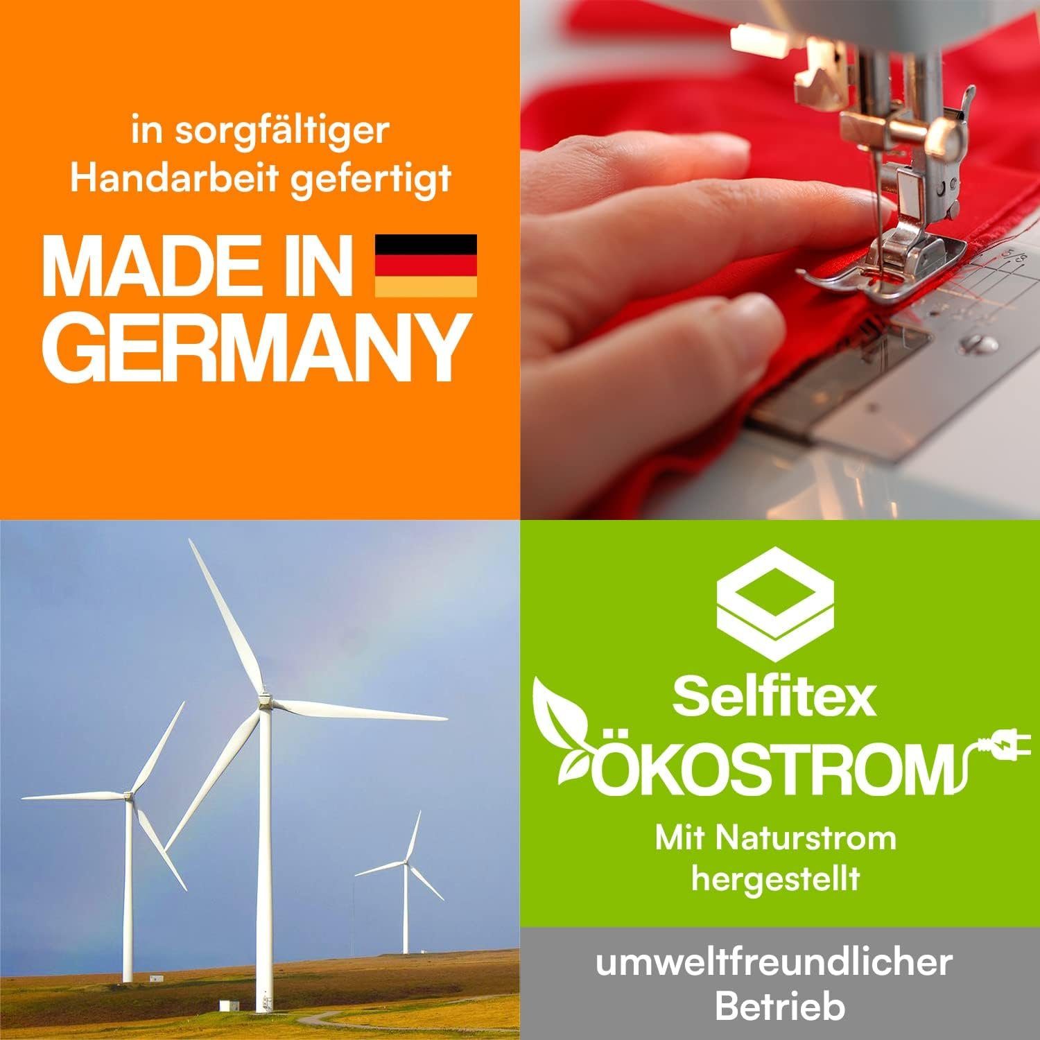 Selfitex Dekokissen 4er Set Luxus Kissen 2x 40/40 + 2x 30/50, mit Füllung und Bezug, für Sofa, Couch, Bett oder als Polster jeglicher Art, Zierkissen