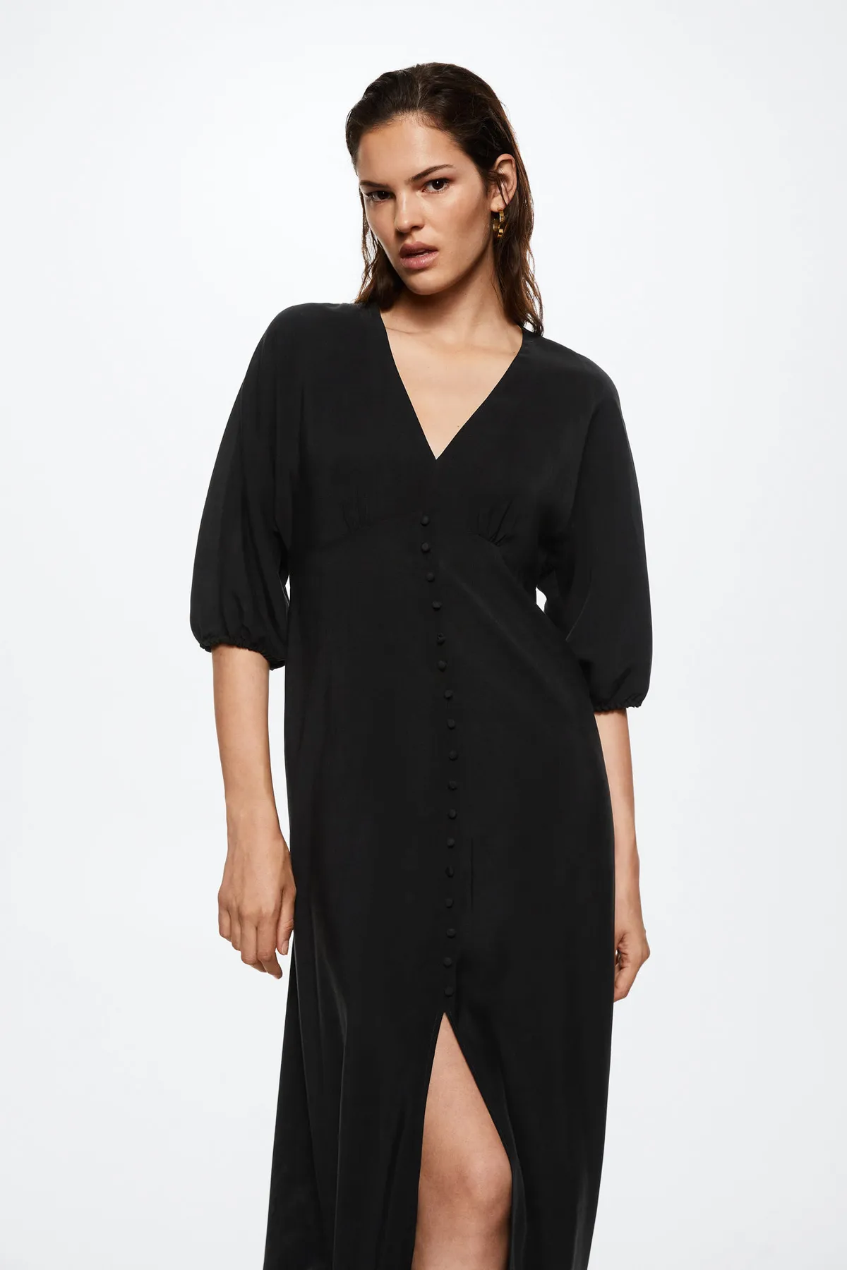 MANGO  Schwarzes Damenkleid 37923846